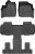 WeatherTech Custom Fit FloorLiners for Chevrolet Traverse (2nd Row Bucket Seats)- Full Set (441228-1-2), Black