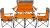 Folding Camping Chair Set of 4, Portable Collapsible Conversation Set w/1 Sofa, 2 Single Chairs, 1 Table for Family Patio, Outdoor Travel, Beach(Orange)