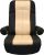 RV Designer GripFit+ Motorhome Seat Covers 2-Pack – Premium 100% PVC Leatherette –Class-A RV – Pet-Friendly, Easy-to-Clean, Durable, Fire Retardant – Side Pockets – Black and Tan