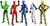 5PCS Assembly Completed T13 Action Figure 3D Printed Multi-Jointed Movable,Lucky 13 Action Figures,Multi-Articular Action Figures,Desktop Decorations,Creative Gifts (5 Colors)