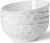 Ceramic Serving Bowls, 6.3 Inch, Set of 4, White, Porcelain, Modern, Oven & Microwave Safe, 25.7 oz Capacity