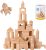 Pidoko Kids Wooden Blocks – 100 Pcs – Building Blocks for Toddlers – Includes Storage Container with Shape Sorter Lid – Natural Beech Wood Blocks – Preschool Learning Toys Stacking Block