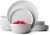 Dinnerware Sets, Stoneware Dinnerware Sets, Plates and Bowls Sets, Dishes, 12-Piece Service for 4, White