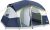 UNP Camping Tent 8/9 Person, Family Camping Tent, 5 Large Ventilation Mesh Windows, 14’x14’x78 inches Tall with Dividers Curtain for 2 Room