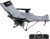 Reclining Camping Chair with Removable Footrest Lounge Chair with Headrest, Cotton Cushion, Portable Adjustable Folding Chairs