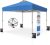 PHI VILLA 10’ x10’ Pop Up Canopy Tent – One Push Setup, Instant Shade Tent with Vented Roof for Beach & Events – Includes Storage Bag, Sandbags, Stakes & Ropes (Blue)