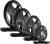 RitFit Olympic Rubber Grip Plates for Barbell, 2-Inch Weight Plates for Weightlifting and Strength Training in Home & Gym, Single, Pair and Sets(2.5/5/10/25/35/45 LB)