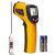 Long Probe Thermometer Included, Infrared Thermometer Cooking Digital Temperature Gun with Self Calibration -58~752℉(-50~400℃), Non-Contact Laser Temp Gun with Backlit (NOT for Human), Max Min Measure