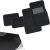 4 PCS Car Mat Kit, 65 cm x 43.5 cm + 30 cm x 43.5 cm Flame Retardant PVC Non-Slip Curve Protection Mat, Vehicle Modification Replacement Accessories, for Most SUVs, Cars (Black)