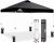 EAGLE PEAK Pop Up Canopy Tent with Wheeled Carry Bag, 8 Stakes, 4 Ropes, 4 Weight Bags, Easy Set Up Tent Canopy, 10×10 ft, 100sqft of Shade, Black