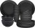 Dinnerware Set for 6, 18 piece Lightweight Unbreakable Dinnerware Set,23cm Plates, 15cm Bowls, Cups, Kitchen Plates and Bowls Set(Black)