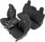 Rough Country Neoprene Seat Covers for Chevy Silverado & GMC Sierra 1500 (2019-2025) w/No Rear Seat Storage or Cup Holder – Waterproof & UV Resistant, Foam Padded, Front & Rear Seat Cover Set