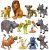 12-Pc Mini Animal Action Figures, Collectible Toys for Kids, Perfect for Cake Toppers & Desktop Decorations