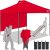 Eurmax USA NOMATTER ONE-Person Open&Close 10x10ft Pop Up Canopy Tent,Portable Shelter Canopy for Outdoor Events with 1 Removable Sidewall,Instant Canopies,Temporary Sunshade,Bonus 4 Sand Bags(Red)