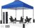Pipishell 10×10 Pop Up Canopy Tent, Portable Outdoor Canopy, One-Person Setup, UV-Resistant & Waterproof Easy Up Canopy with Guylines, Stakes & Sandbags, Beach Canopy with 3 Height Levels, Blue
