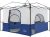 KAMPKEEPER Camping Cube, Converts 10’x10′ Straight Leg Canopy into Inner Pop Up Tent, with 1 Dog Hole–Fully Vented Roof(Canopy & Frame NOT Included), Navy Blue