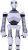 13-Inch New Wild Robot Plush Toy, Adjustable Pose Plush Robot Buddy, for Kids (Black and White)