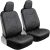 Motor Trend Black Stitched Faux Leather Car Seat Covers – Premium Automotive Bucket Front Seat Covers, Made for Vehicles with Removable Headrests, Fits Most Car Truck SUV