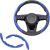 2pcs Universal Fit Carbon Fiber Steering Wheel Cover, Anti-Skid Steering Wheel Cover/Segmented Steering Wheel Protector/Car Interior Accessories (Blue)