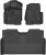 Husky Liners Weatherbeater Floor Mats | Fits 2015-2025 Ford F-150 (Includes 2022-2025 Lightning) SuperCrew w/Carpet & w/Out Fold Flat Storage | Front & 2nd Row, 3-pc Black – 94041