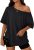 Trendy Queen Womens Off The Shoulder Tops Oversized T-Shirts Short Sleeve Tees Summer 2025 Casual Spring Fashion Clothes