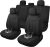 CAROMOP Waterproof Car Seat Cover Full Seats, Neoprene Seat Covers for Cars,Split Bench Compatible Car Interior Covers, Universal Fit Most Car Sedan Truck SUV(Black)