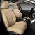 KEYOOG 2-Seater Waterproof and Breathable Nappa Leather Car Seat Covers Full Set, Fit for Front Seats of Cars, Compatible with Airbags, Car Seat Protector Covers for Most Cars – Beige
