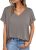 AUTOMET Women’s Oversized V Neck Tshirts Casual Basic Short Sleeve Summer Tops Loose Fit 2025 Plain Tee Shirts