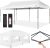 Best Choice Products 10×20 Party Tent, Heavy Duty Waterproof Large Outdoor Event Easy Pop Up Canopy Shelter w/Sidewalls, 1-Button Setup, Wheeled Case, Weight Bags – White