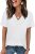 WIHOLL Womens Summer Tops Short Sleeve Basic Casual V Neck T Shirts Trendy Fashion 2025