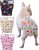 CuteBone Washable Dog Diapers Female No Tail Hole 3 Pack Reusable Doggie Period Training Pants for Docked-Tail Frenchie French Bulldog Boston Terrier Without Tail WWD19M