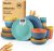 Wheat Straw Dinnerware Set 40 PCS – Service for 8 | Plates and Bowls Sets | Unbreakable Dishes Set – Dinner Plates, Dessert Plate, Cereal Bowls, Drinking Glasses, Dishwasher Safe – Multi