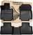 RAV4 Floor Mats AOMSAZTO Floor Liners Fit for Toyota RAV4 2019-2025 (Not Fit Hybrid): All Weather Automotive Floor Mats – 1st & 2nd Row Full Set Rubber Floor Liners – Anti Skid Car Mats