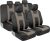 BDK carXS Seat Covers for Cars, Beige Two-Tone Car Seat Covers with Matching Back Seat Cover, Made to Fit Most Auto Truck Van SUV, Interior Car Accessories, Car Seat Cover Full Set