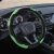 Car Steering Wheel Cover, 15 inch Carbon Fiber Microfiber PU Leather Elastic Steering Wheel Protector, Universal Car Accessories (Green)