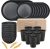 Plates and Bowls Sets for 8, 32-Piece Kitchen Dinnerware Set for 8 Tableware Wheat Straw Dinner Plates, Dessert Plates, Bowls and Cups, Dishes Set for Home Parties Camping – Black