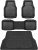 CAR PASS Heavy Duty Rubber Black Car Floor Mats & Cargo Liners, Deep Dish All-Weather Trunk Mats Durable Anti-Slip 3D Rhombus Waterproof Trim to Fit Liner Universal Fit Auto,Sedan,SUV,Truck, Black