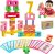 Wooden Number Building Blocks, Montessori Number Blocks, Digit Blocks Digital Building Blocks Wooden Stacking Blocks Stacking Number Blocks Math Blocks Number Blocks Toys for Kids