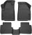Husky Liners Weatherbeater Floor Mats | Fits 2013-2016 Dodge Dart | Front & 2nd Row, 3-pc Black – 99021