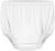 Adult Diaper Cover Silent Waterproof Plastic Rubber Pants for Incontinence Leak Protection with Light Absorbent Layer (White, L)