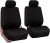 FH Group Car Seat Covers Front Set in Cloth – Car Seat Covers for Low Back Car Seats with Removable Headrest,Universal Fit,Automotive SeatCovers,Washable Car SeatCover for SUV,Sedan,Van Black