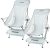 KingCamp Compact Camping Chairs for Adults 2 Pack Ultralight High Back Folding Portable Lawn Chairs Light Weight Camp Outdoor Chair with Armrest, Side Pocket, Headrast, Carry Bag, Support 265 Lbs