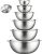 COOK WITH COLOR Stainless Steel Mixing Bowls Set – Nesting Bowls, 6 Pieces, Silver with Non Slip Bottom