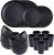 Supernal Wheat Straw Dinnerware Sets,Unbreakable Dinner Plates for 8,Microwave Dishwasher Safe,Reusable Dinnerware,Black Set 16pcs Plates, 8pcs Bowls, 8pcs Cups.