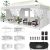 COBIZI 10×20 Pop Up Canopy Tent with 6 Removable Sidewalls, One Push Party Tent Outdoor Waterproof Event Canopy with Air Vent for Parties Commercial Wedding, 3 Height, Carry Bag, Sandbag, White