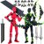 (Assembly Completed) T13 Action Figure Set, Titan 13 Robot Action Figure 3D Printed robo 13 Lucky 13 Articulated, Dummy Gift for Collectors Desktop Decorations, Black Green/Red Black
