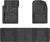 WeatherTech Trim-to-Fit Floor Mat – Semi Universal Vehicle Mats – 1st & 2nd Row 3-Piece Set (Black)