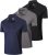 Men’s 1/3 Pack Polo Shirt Moisture Wicking Dry Fit Performance Athletic Short Sleeve Golf Shirt
