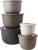 10-Piece Wheat Straw Mixing Bowl Set With Lids, Microwaveable, 5 Bowls and 5 Lids – Grey