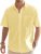 J.VER Men’s Cotton Linen Short Sleeve Shirts Casual Lightweight Button Down Shirts Vacation Beach Summer Tops with Pocket